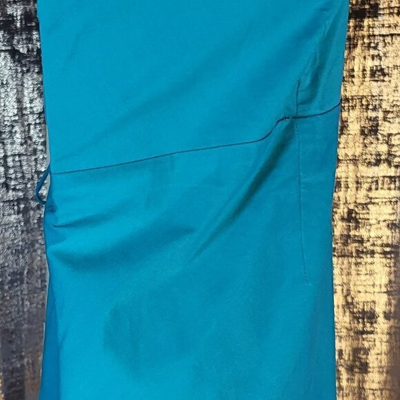 Duo Maternity Stretch Collard Sleeveless Tank With Tie Back Teal Size XL - Picture 4 of 8